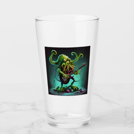 Cthulhu Rock 'n Roll Glass Tumbler (Vorderseite)