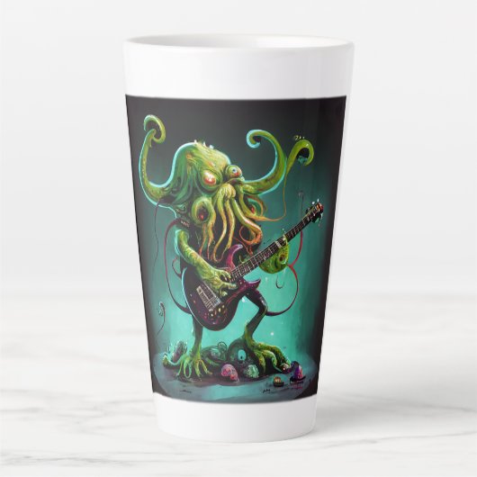 Cthulhu Rock 'n Roll Latte Tasse (Vorderseite)