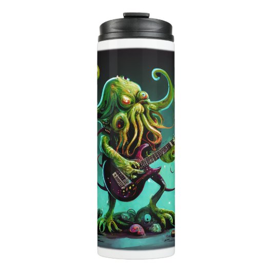 Cthulhu Rock 'n Roll Thermal Tumbler Thermosbecher (Vorderseite)