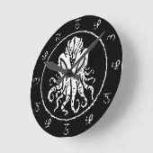 Cthulhu Round Runde Wanduhr (Winkel)