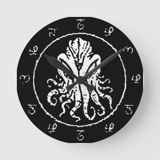 Cthulhu Round Runde Wanduhr (Vorderseite)