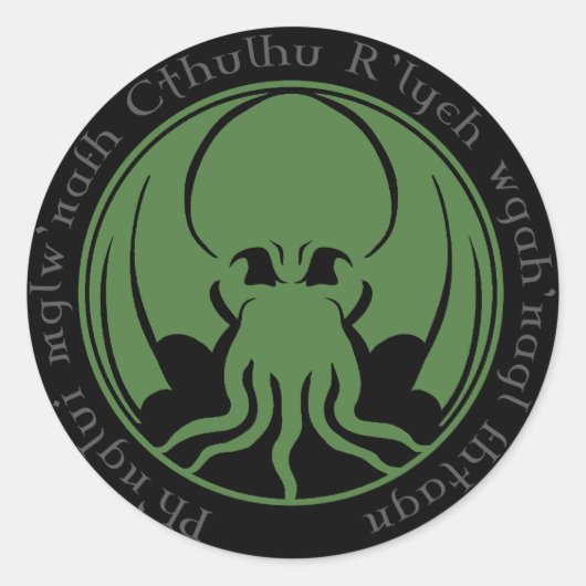 Cthulhu Runder Aufkleber (Vorderseite)