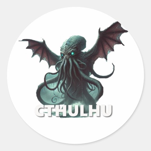 Cthulhu Runder Aufkleber (Vorderseite)