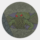 Cthulhu Runder Aufkleber (Vorderseite)