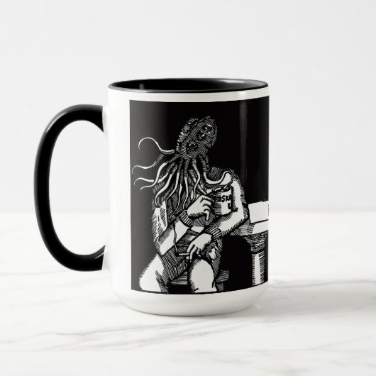 Cthulhu (schwarzer Hintergrund) Tasse (Links)