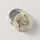 Cthulhu Sketch von Lovecraft Button (Vorne & Hinten)