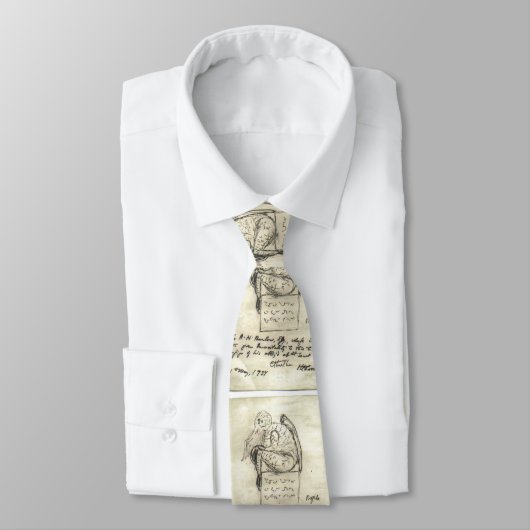 Cthulhu Sketch von Lovecraft Neck Tie Krawatte (Gebunden)