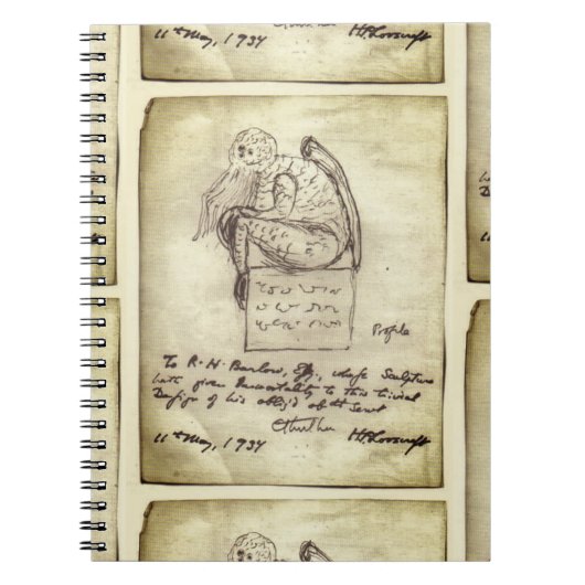 Cthulhu Sketch von Lovecraft Notizblock (Vorderseite)