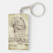 Cthulhu Sketch von Lovecraft Schlüsselanhänger (Rückseite)