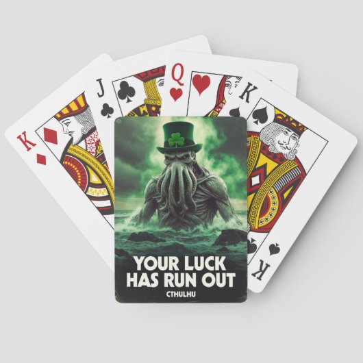 Cthulhu St. Patrick's Day Glück vorbei Spielkarten (Rückseite)