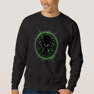 Cthulhu Steampunk Kraken Green Flames Sweatshirt
