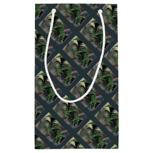 Cthulhu steigender Pferdestärke Lovecraft Kleine Geschenktüte (Rückseite)