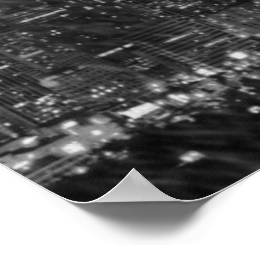 Cthulhu Storms Seattle Poster (Ecke)