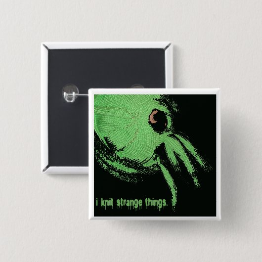 cthulhu Strickknopf Button (Vorne & Hinten)