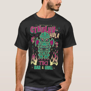 Cthulhu Tiki Bar Creepy Niedlich Hawaiianische Lie T-Shirt