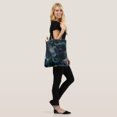 Cthulhu Türkis Tentakel Blumen Monogramm Tasche (Am Model)