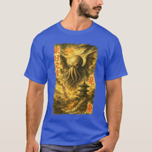 Cthulhu über Edo Vintage-Japanische Ukiyoe Kosmisc T-Shirt