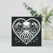 Cthulhu Valentine Lovecraft Horror Karte (Stehend Vorderseite)