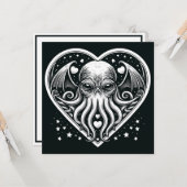 Cthulhu Valentine Lovecraft Horror Karte (Vorderseite/Rückseite Beispiel)