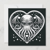Cthulhu Valentine Lovecraft Horror Karte (Vorderseite)