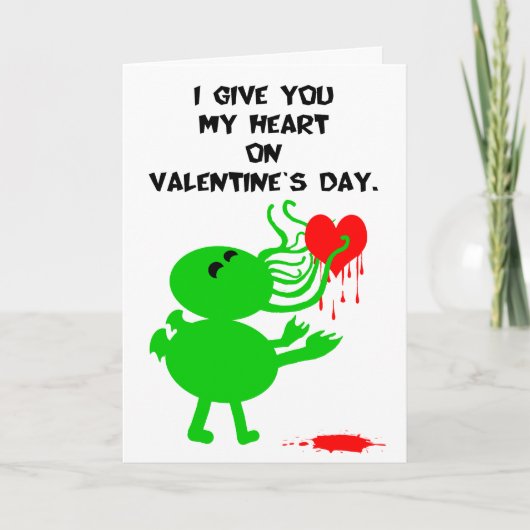 Cthulhu Valentinsgruß Feiertagskarte (Vorderseite)