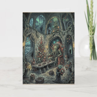 Cthulhu Weihnachtsessen Lovecraft Horror Karte