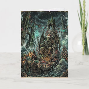 Cthulhu Weihnachtsessen Lovecraft Karte