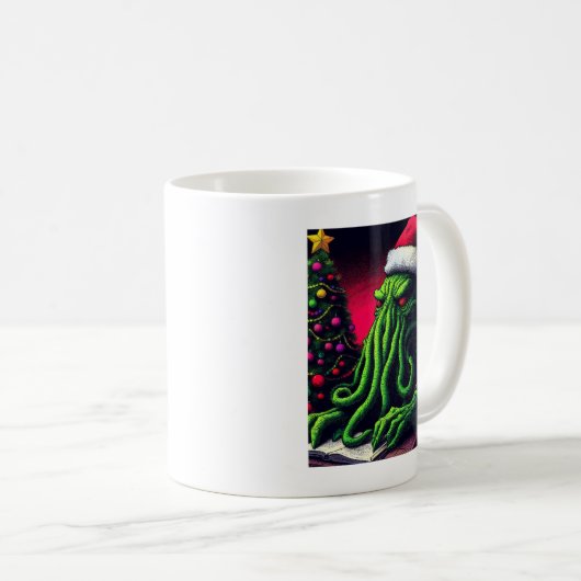 Cthulhu Weihnachtsfeiertage Saison Kaffeetasse (VorderseiteRechts)
