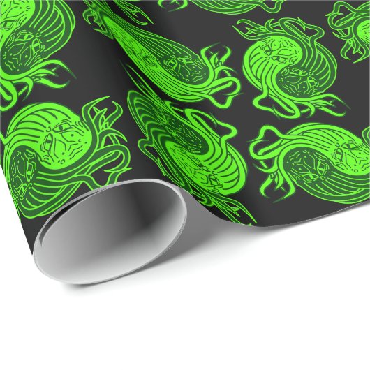 Cthulhu Yin-Yang Geschenkpapier (Rolleneckpunkt)