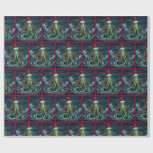 Cthulhu Yuletide Lovecraft Horror Geschenkpapier (Flach)