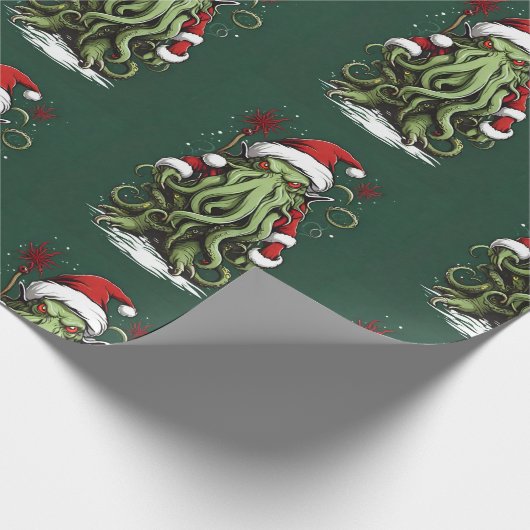Cthulhus Yuletide Reign: Ein erschreckendes Weihna Geschenkpapier (Ecke)