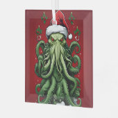 Cthulhus Yuletide Reign: Ein erschreckendes Weihna Ornament Aus Glas (Vorderseite links)