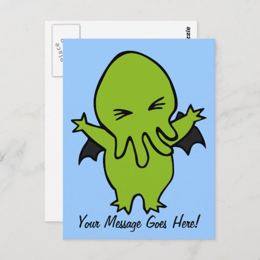Cthulie Postkarte (Vorne/Hinten)