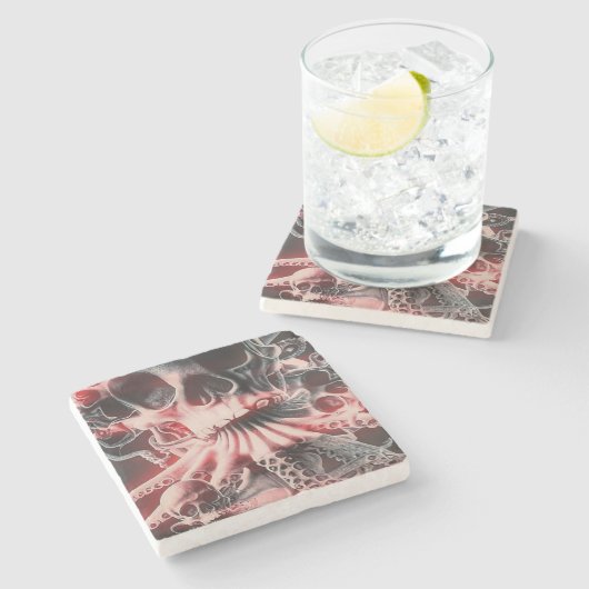 Cthulu Getränkekoaster Steinuntersetzer (Seitenansicht)