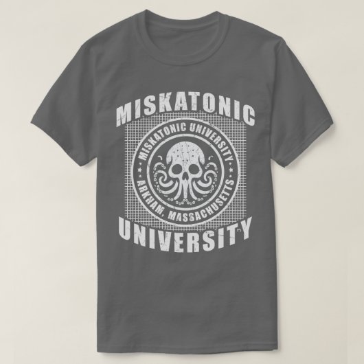 Cthulu und Lovecraft Miskatonic University T-Shirt (Design vorne)