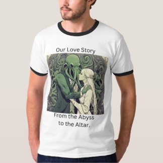 🦑 Cthulu und seine Braut Lovecraftian Men's Ringe T-Shirt