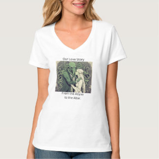 Cthulu und seine Bride Lovecraftian Women's V-Neck T-Shirt