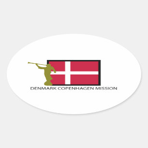 CTR DÄNEMARKS KOPENHAGEN AUFTRAG-LDS OVALER AUFKLEBER
