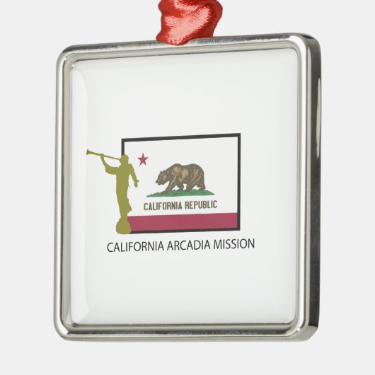 CTR DES KALIFORNIENarcadia-AUFTRAG-LDS Silbernes Ornament (Links)