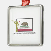 CTR KALIFORNIENS LOS ANGELES AUFTRAG-LDS SILBERNES ORNAMENT (Links)