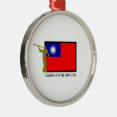 CTR TAIWANS TAIPEH AUFTRAG-LDS SILBERNES ORNAMENT (Rechts)