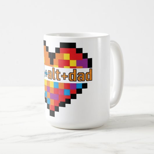 ctrl + alt + dad Geek Dad T-Shirt Kaffeetasse (VorderseiteRechts)