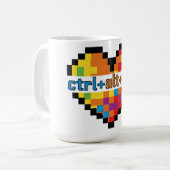 ctrl + alt + dad Geek Dad T-Shirt Kaffeetasse (Vorderseite Links)