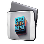 "Ctrl+Alt+Defeat" tongue-in-cheek Laptopschutzhülle (Vorderseite Links)