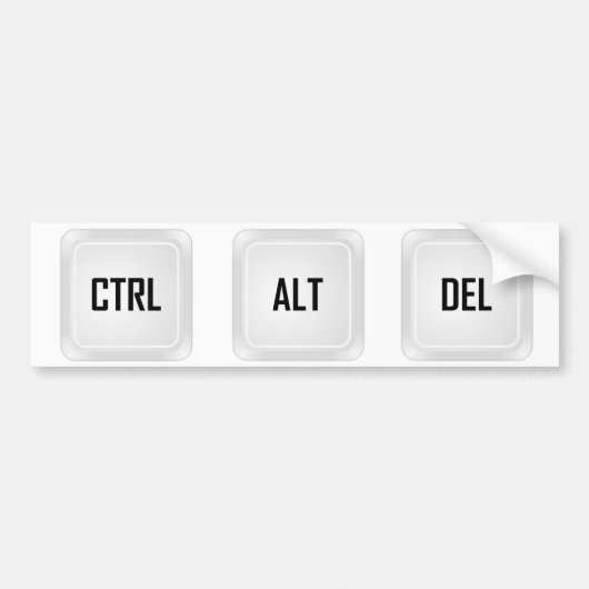 Ctrl Alt Del Autoaufkleber (Vorne)