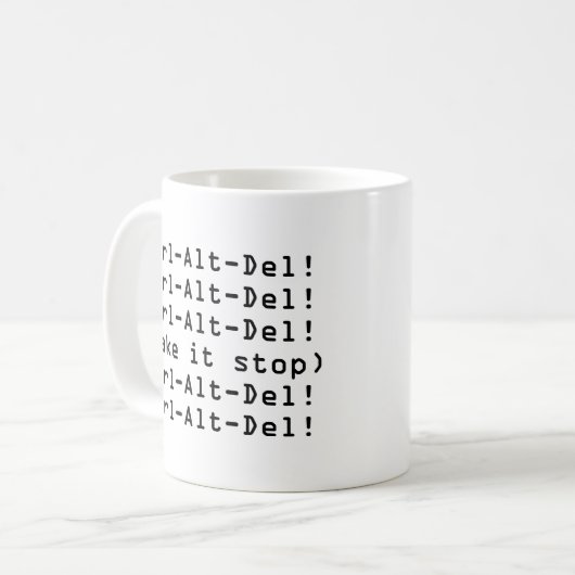 Ctrl-Alt-Del Kaffeetasse (Vorderseite Links)