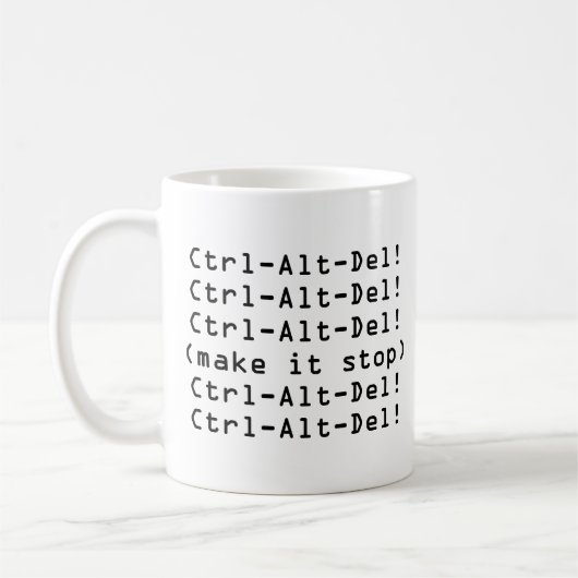 Ctrl-Alt-Del Kaffeetasse (Links)