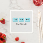 Ctrl Alt Del - Lustige Cocktail Serviette (Beispiel)