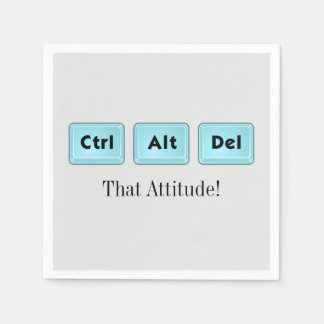 Ctrl Alt Del - Lustige Cocktail Serviette