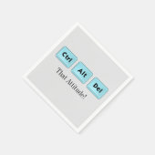 Ctrl Alt Del - Lustige Cocktail Serviette (Ecke)
